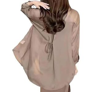 Zonwerende top voor dames, zijden wandeltops met lange mouwen, ademend zonneshirt, outdoorkleding voor reizen, zomer, camping, Refer to description