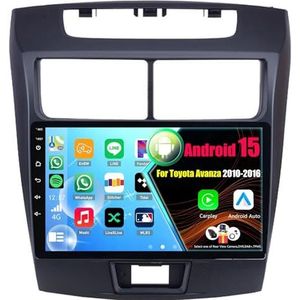 Android 15 Autoradio Voor Toyota Avanza 2010-2016 met Draadloze Carplay Android Auto, 9 Inch Autoscherm Soporta Bluetooth WIFI GPS FM/RDS(8Core(4+64GB))