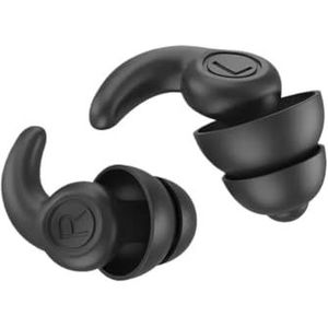 Zachte siliconen slapen oordopjes geluidsisolatie oorbescherming oordopjes anti-ruis pluggen voor reizen siliconen ruisonderdrukking (03 zwart)