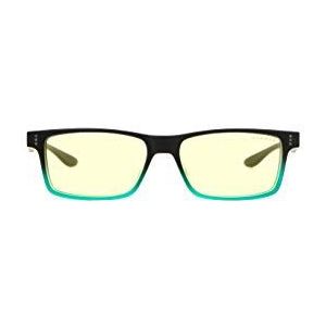 GUNNAR Gaming en computerbril | Model: Cruz Kids Large (leeftijd 12+), Montuur Kleur: Onyx-turquoise, Glas Tint: Amber (Blokkeert 65% Blauw licht & 100% UV) | Gepatenteerde Glazen