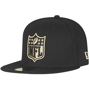 New Era 59Fifty Fitted Cap - NFL Shield Logo zwart/goud, zwart, 56/57 cm