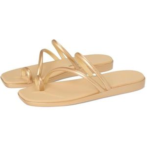 Crocs Women's Miami Toe Loop Sandal Metallic Gold 9 Medium