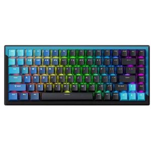 QPSJXN Compact TKL mechanisch toetsenbord met magnetische schakelaar en RGB 75 procent lay-out 84 (Blue - Silent Switch)