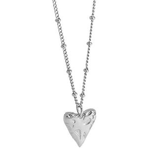 Ketting 925 sterling zilver hart hanger ketting luxe mode-sieraden dames prachtige partij hanger sieraden ketting voor dames (edelsteenkleur: zilver) (goud) Happy house