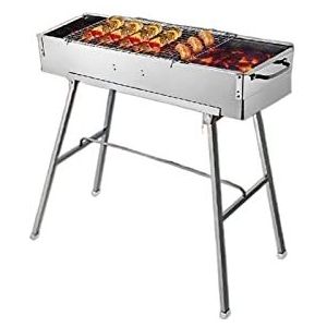 Opvouwbare houtskoolbarbecuegrill Draagbare opvouwbare roestvrijstalen koolstofvleesgrills for buiten kamperen Picknick Patio Koken Gebruiksvriendelijk voor beginners en professional