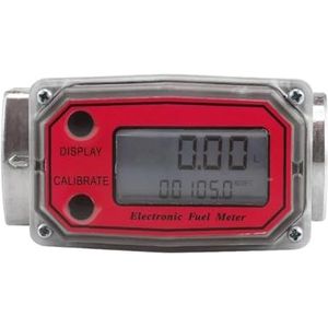 Waterstroommeter 5-120L/Min Multi-unit LED Digitale Aluminium Flowmeter For Vloeibare Brandstof Benzine Waterstroommeter(HT1604)