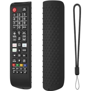 Siliconen afstandsbedieninghoesjes beschermhoezen schokbestendige afstandsbediening hoes voor Samsung BN59-01315A BN59-01315B BN59-01315E BN59-01315L (zwart)