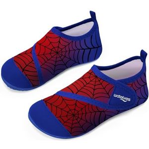 Badschoenen voor kinderen, zwemschoenen, waterschoenen, jongens, meisjes, baby, strandschoenen, aquaschoenen, sneldrogend, voor strand, zwembad, spinnenweb klittenband, 26/27 EU