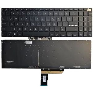 Voor ASUS15 15Pro M3500 M3500Q M350 Latijns SP Spaans/VS/Russisch/Toetsenbord met achtergrondverlichting Zilver/Zwart 560XUA00/560WC800(Black US)