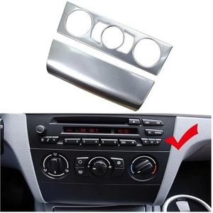 Auto Interieur Lijstwerk Voor BMW 1 Serie E81 E82 E87 E88 Coupe 2007-2011 Rvs Koolstofvezel Auto CD Panel Airconditioning Knop Schakelaar Cover Auto Interieurstickers (Kleur : 10)