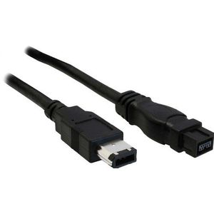 Hamlet XZCFWB9A6180 - Firewire-kabel (zwart, 1,8 m)