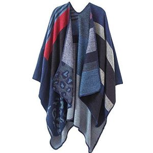 Poncho - Omkeerbare Oversized - Warm - Bedrukte Dekens