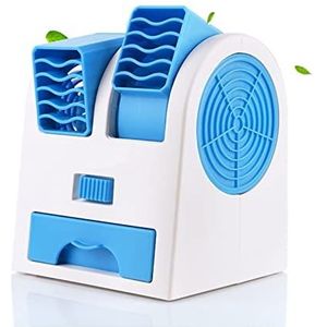 Usb Mini Ventilator Luchtkoeler Desktop Ventilator Airconditioner Luchtbevochtiger Luchtreiniger Koelventilatoren For Thuiskantoor Draagbare Stille Elektrische Ventilator Gebruiksvriendelijk(Sky Blue)