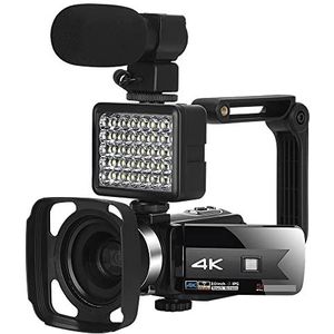 Videocamera Vlogcamera Recorder Live streaming camcorder 4K digitale videocamera's for fotografie Full Ultra HD Vlog-recorder Nachtzicht Webcam(No SD Card,8)