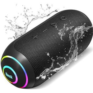 RIENOK Bluetooth luidspreker 35 W muziekbox S4 Max met licht waterdicht IPX7 luidspreker TF-kaart AUX voor party outdoor strand park fiets