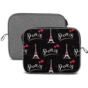 Parijs Romantische Eiffeltoren Laptop Sleeve Case Beschermende Notebook Draagtas Reizen Aktetas 13 inch
