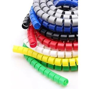 Spiraalvormige Wrapote Prctive Sleeve Wire Manage, 5 meter spiraalkabelwikkelbuis ID 8 mm-25 mm veelkleurig(Grey,ID25mm 5 meter)