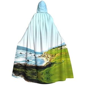 GAGALU Halloween Hooded Robe Mantel Zee Golfbaan Gedrukt Cosplay Kostuum Kerst Heks Vampier Mantel Voor Vrouwen Mannen