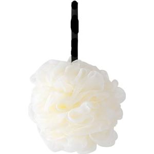 1 STKS Zachte Mesh Badspons Ballen Body Cleaner Exfoliërende Scrubbers Bad Bal Nylon Reinigingsborstels Douche Puff High-End Bad Bloem Geschikt voor Douche, Exfoliëren (Wit)