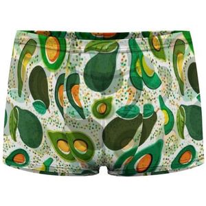 Groene Avocado Vegetarische Heren Boxer Slips Sexy Shorts Mesh Boxers Ondergoed Ademend Onderbroek Thong