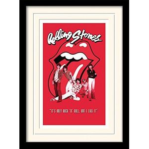 1art1 Rolling Stones Poster It's Only Rock N Roll Ingelijste Foto Met Passepartout | Muur Foto's | In Een Fotolijstje 40x30 cm