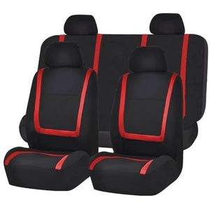 Beschermhoes Autostoel Voor VW Voor Golf Voor Amarok Voor Canyon Voor Aventura Voor Atlas Voor Bora Voor Polo Voor CC Custom Auto Kussenhoes(5Seats-Red)