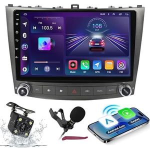 Android 14 Autoradio Navi voor L-exus Is 2005-2012 9 ""Screenradio met draadloze carplay Android Auto GPS Navigatieondersteuning Bluetooth 5.0 HIFI FM 5G-WiFi SWC MIC-camera,M300s