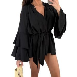 yk8fass Jurk met lange mouwen iq-4088, Zwart, S