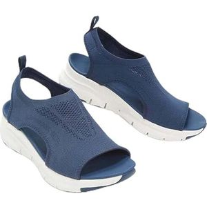 GALPBBCADE Orthopedische sandalen voor dames Zomer comfortabele ademende orthopedische sandalen met open teen mooie orthopedische strandsandalen met steunzool,01,39 EU