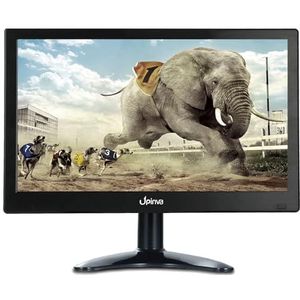 13,3 inch CCTV-monitor, IPS-scherm, videobeveiliging, Full HD, 1920 x 1080, bewakingsmonitor, bewakingscamera, AV/HDMI/BNC/VGA/USB/pc, multifunctionele ingang omschakeling