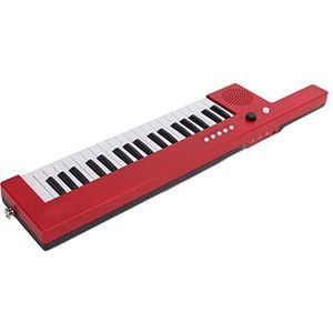 37 Toetsen Toetsenbord Piano, Draagbaar Gitaartoetsenbord met 32 ​​noten Polyfonie Mini Keytar voor Kinderen Beginner USB Pianotoetsenbord voor Muzikale Opvoeding(rood)