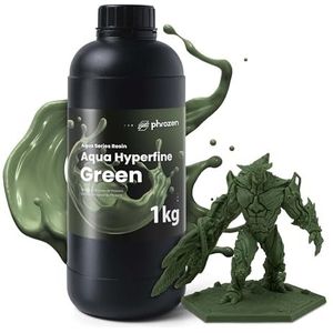 Phrozen Aqua Hyperfine 3D Printer Resin | 12K hoge resolutie fotopolymeerhars | 405nm Standaard Hars voor LCD/MSLA/DLP Printer | UV-Uithardende hars met fijne details - Groente (1kg)