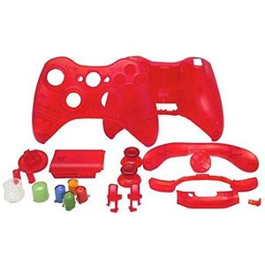 OSTENT Vervanging Case Shell & Knoppen Kit Compatibel voor Microsoft Xbox 360 Draadloze Controller - Kleur Rood