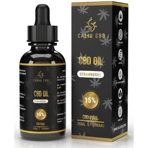 CBD-olie | Biologisch Cannabidiol 15% 4500mg 30ml | Naar Fraise | EU-manufacture | 0% THC 400 Druppels