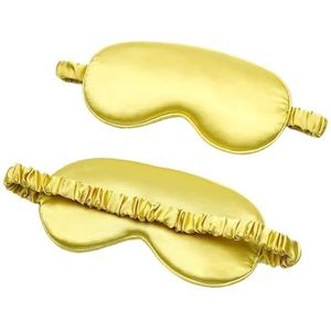 Cmis Kbei Geïmiteerde zijden ooglapje, schaduw, slaap, oogmasker, ooglapje, reizen, relaxhoes, oogschaduw, gezondheid, slaapschild, zachte oogverzorgingshulpmiddelen (geel, 3 stuks)