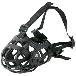 KANGYEBAIHUODIAN Siliconen hondensnuit Anti-bijten ademend mondmasker geschikt for middelgrote grote hondenaccessoires Veilige comfortabele buitenbenodigdheden (Color : Black, Size : S)