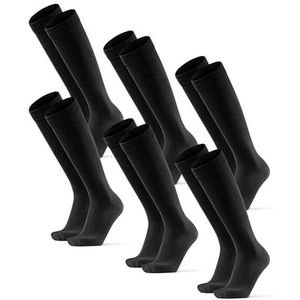 DANISH ENDURANCE Kniehoge Bamboe Sokken, Knielengte, Super Zacht, Mannen & Vrouwen, 3 of 6-Pack Zwart 39-42
