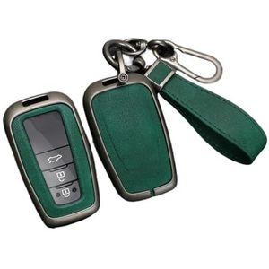 Autosleutel beschermhoes Legering Lederen Autosleutel Case Cover Shell Voor Prius Voor Camry Voor Corolla Voor CHR Voor C-HR Voor RAV4 Land Cruiser Sleutelhanger Sleutel Shell(7)