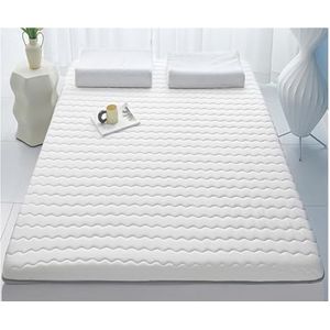 Matras Van Volledige Grootte, Sojavezellatexmatras, Huishoudelijke Tatami-matras, Enkele Matras For Studentenslaapzaal, Sojavezel, Latexvulling, Gemiddelde Hardheid ( Color : White , Size : 120*190CM*