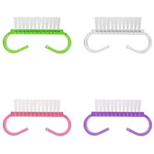 YEEPSYS Handgreep nagelborstel, handvingernagelborstel reiniger schrobben kit pedicure voor tenen en nagels mannen vrouwen (Muticolored C, klein formaat)