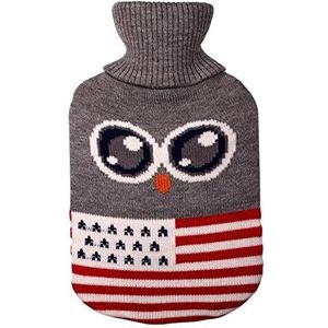 Mini warm water bottlehot, warmwaterkruik gebreide beschermhoes voor 2 liter grote warmwaterkruik PVC warmwaterzakken anti-brandende hoes verwarmende handen 16 kleuren (maat : GY) (Maat: GY) (Maat: