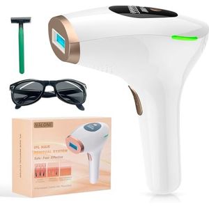 Epilatore Luce Pulsata met Ghiaccio, Epilatore Laser IPL voor Donna en Uomo, 9 Livelli di Energia Regolabile Adatto a Corpo, Viso, Ascelle, Gambe Sensibili