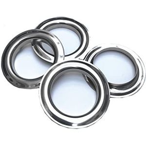 Goud/Zilver/Brons Metalen Ringen for Gordijnen Ringen Metalen Gordijn Oogjes Accessoires Installeren: (Color : Silver, Length : 24 pair)