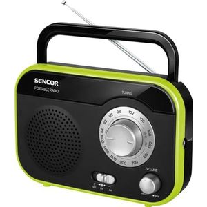 Sencor - SRD 210 BGN - Radio - Groen - Zwart - Analoog - Waterdicht