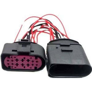 XIOKLM Auto HID Xenon Koplamp 14 Pin Female naar Male Socket Adapter Pigtail 1J0973737 1J0973837 Met 20 cm Draad Plug En Play(5 sets)