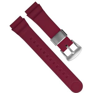 INSTR Mannen siliconen rubber horlogeband Voor Seiko 5 Nr. SNE537 SRPA83J1 Solar sport duiken blik polsband (Color : Red silver buckle, Size : 22mm)