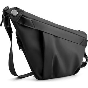 Anti-diefstal reistas slanke sling bag crossbody schoudertas voor vrouwen mannen lichte persoonlijke tas, zwart