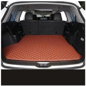 Kofferbakbeschermer Lederen Kofferbakmat Voor Hyundai Voor Palisade 2021-2023 Volledige Dekking Auto-interieuraccessoires Antislip Waterdicht Auto Kofferbakmatten(Bruin)