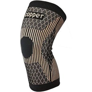 Koper Kniebrace Voor Artritis Pijn En Ondersteuning-Koper Knie Mouw Compressie Voor Sport, Workout, Artritis Relief-Single (S)