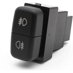 FRSWEQY Rode LED Licht Dual Mistachterlicht Schakelaar Knop Fit for Mitsubishi Pajero Triton ASX Lancer 5Pin AAN-UIT knop DC12V(Fog light)